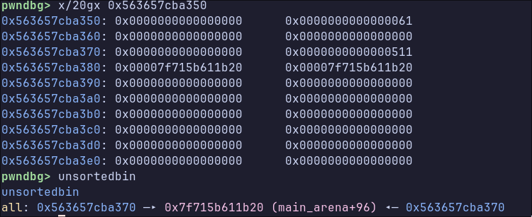 Fake chunk overlapping unsorted bin