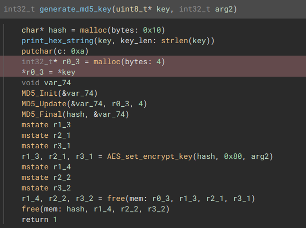 Only 4 bytes of environment used for key